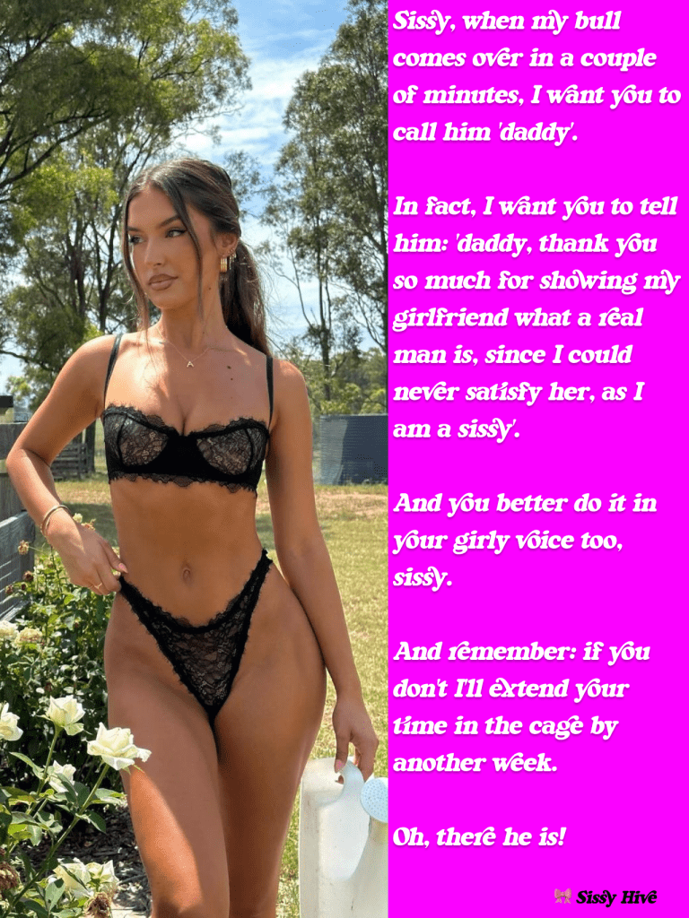 Sissy Public Caption
