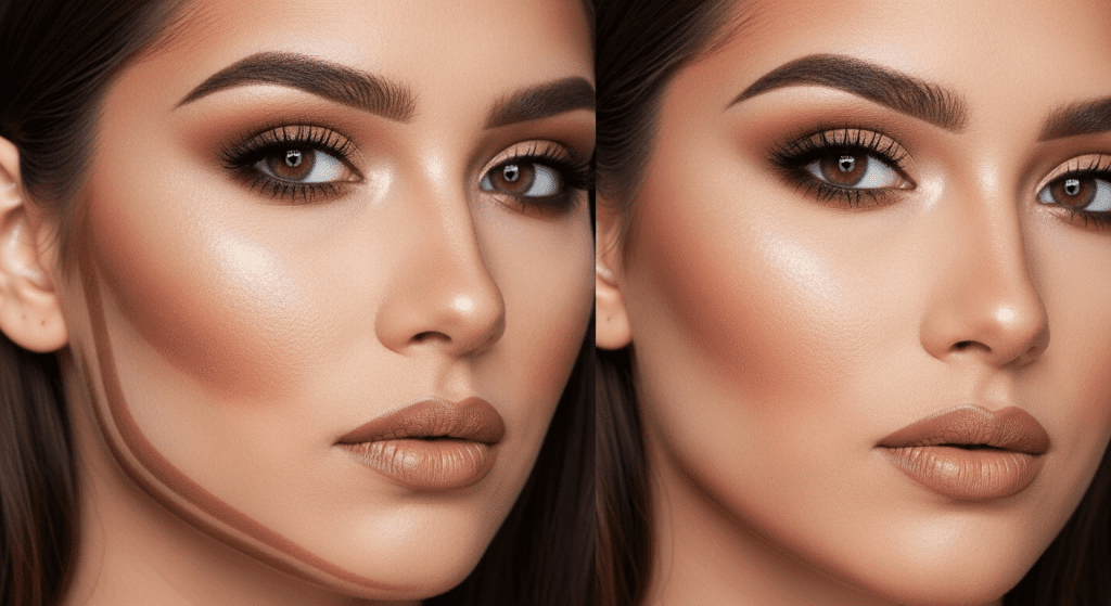 Harsh Contour or Unblended Lines