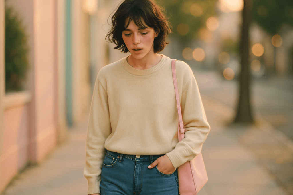 Wear a tampon (dry) while walking outside