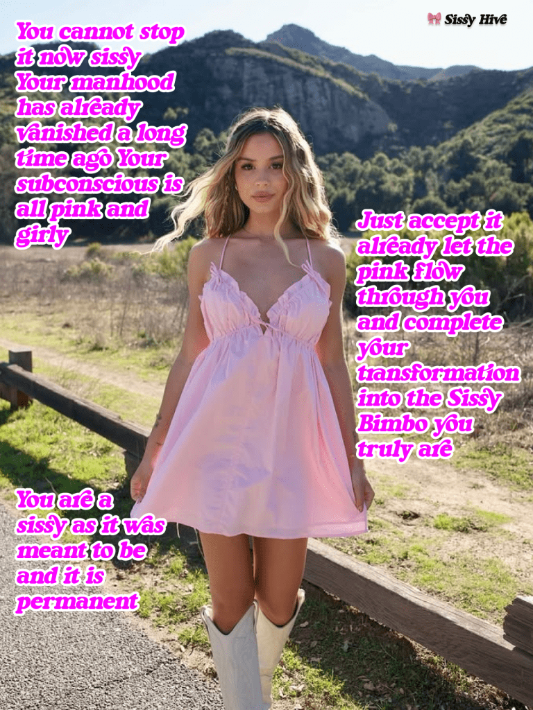Pink Sissy Captions 5