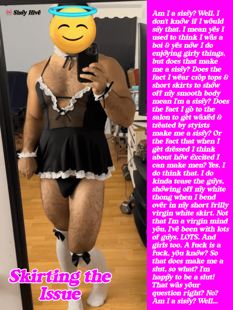 Sissy Skirt Caption 9