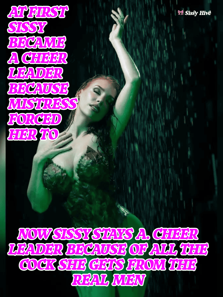 Sissy Cheerleader Captions 2